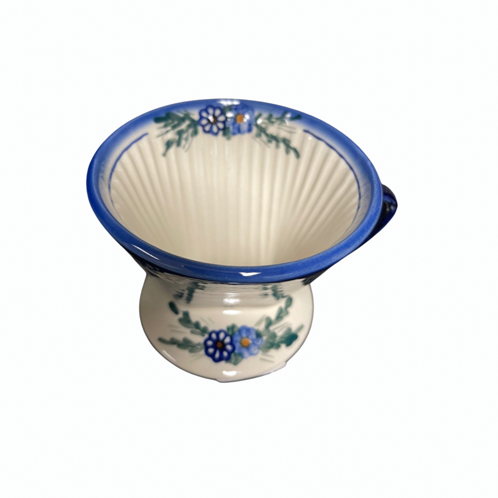 Pour Over Coffee Filter, Blue Flower